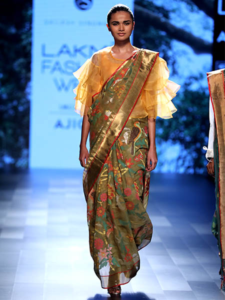 Saree with Western Top Style, adding indian wear styles to western outfits
