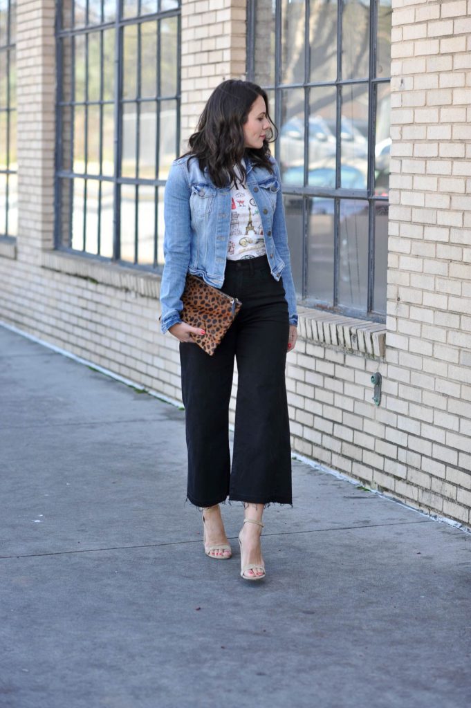 culottes and denim jacket