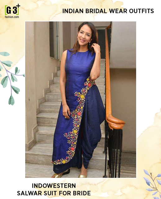 indo western bride outfits