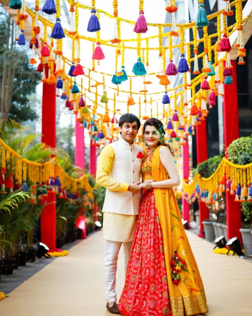 jacket style lehenga choli, wedding wear,