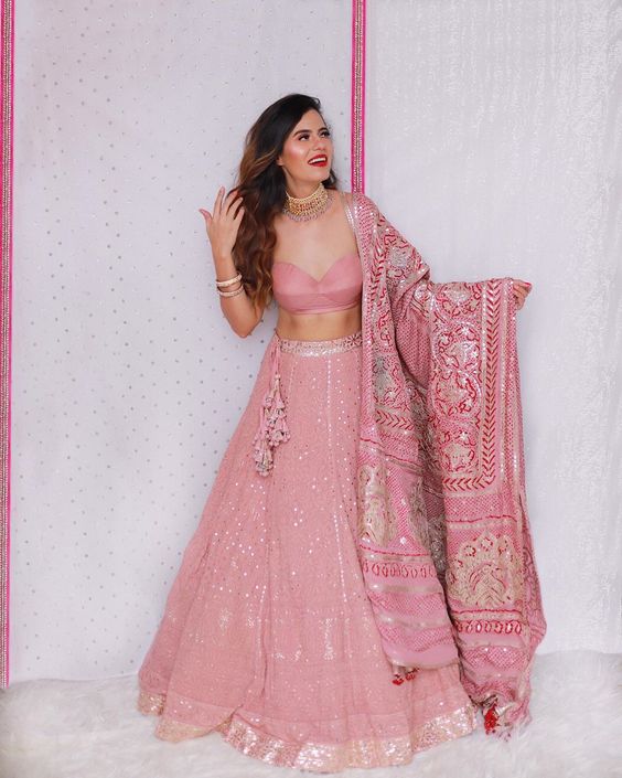 Lightweight lucknowi lehenga