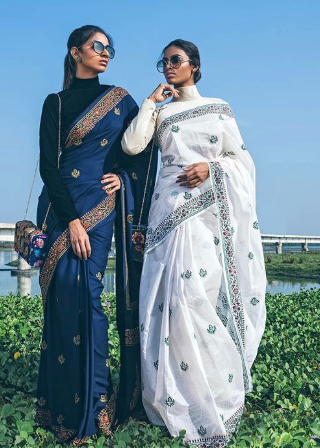 saree with pullover pullover blouse