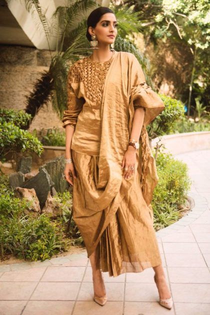 Sonam in ankle length saree