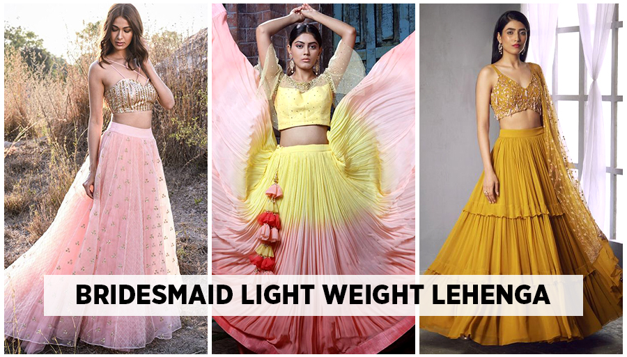 bridesmaid lightweight lehenga