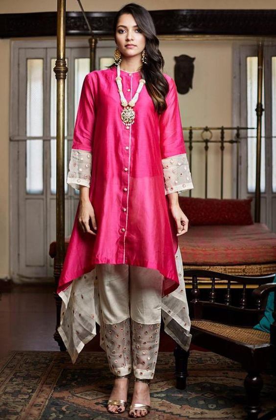 asymmetric salwar suit