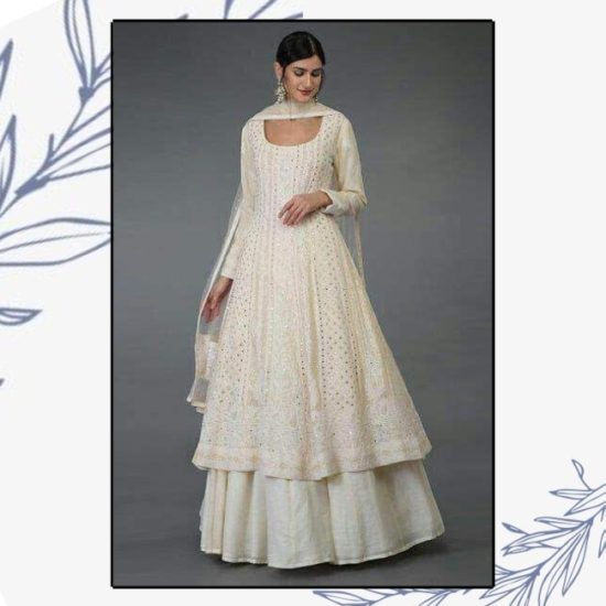 Anarkali lehenga style suit