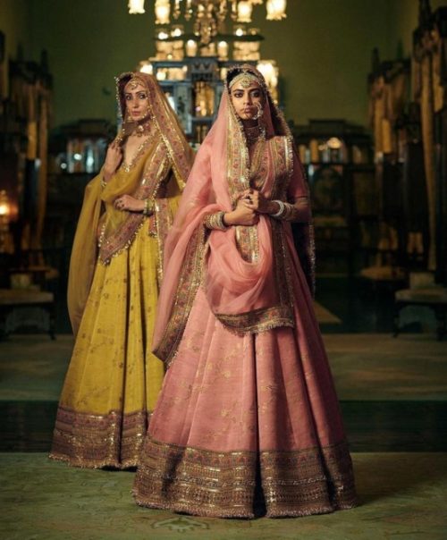 sabayaschi organza lehenga choli