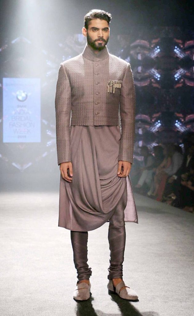 Cowl style kurta with jacket mens cowl style kurta with jacket for reception look