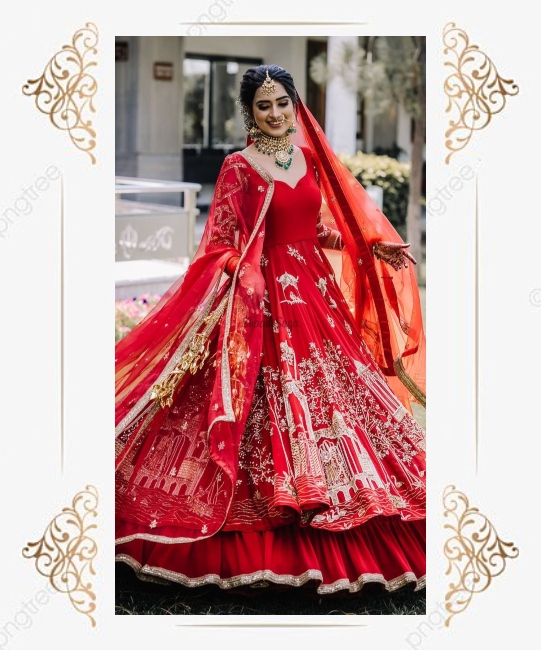 red designer wedding lehenga choli - 2021