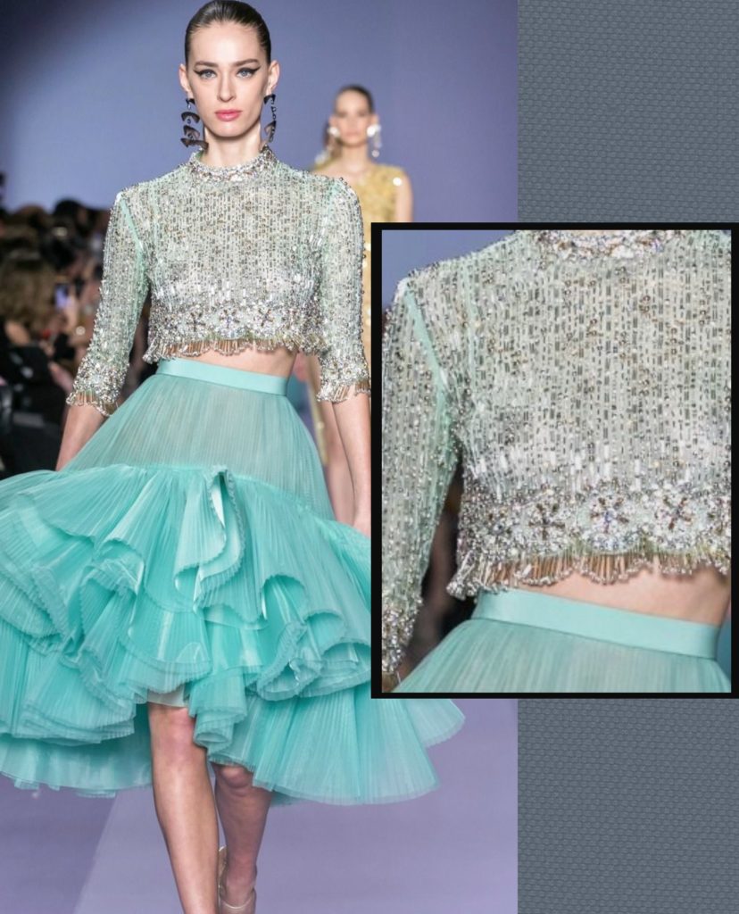 Blue beads and sequins dress online