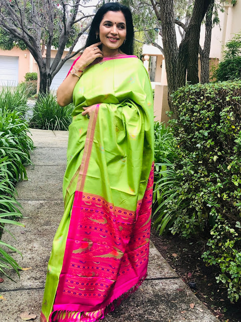 Green uppada silk saree