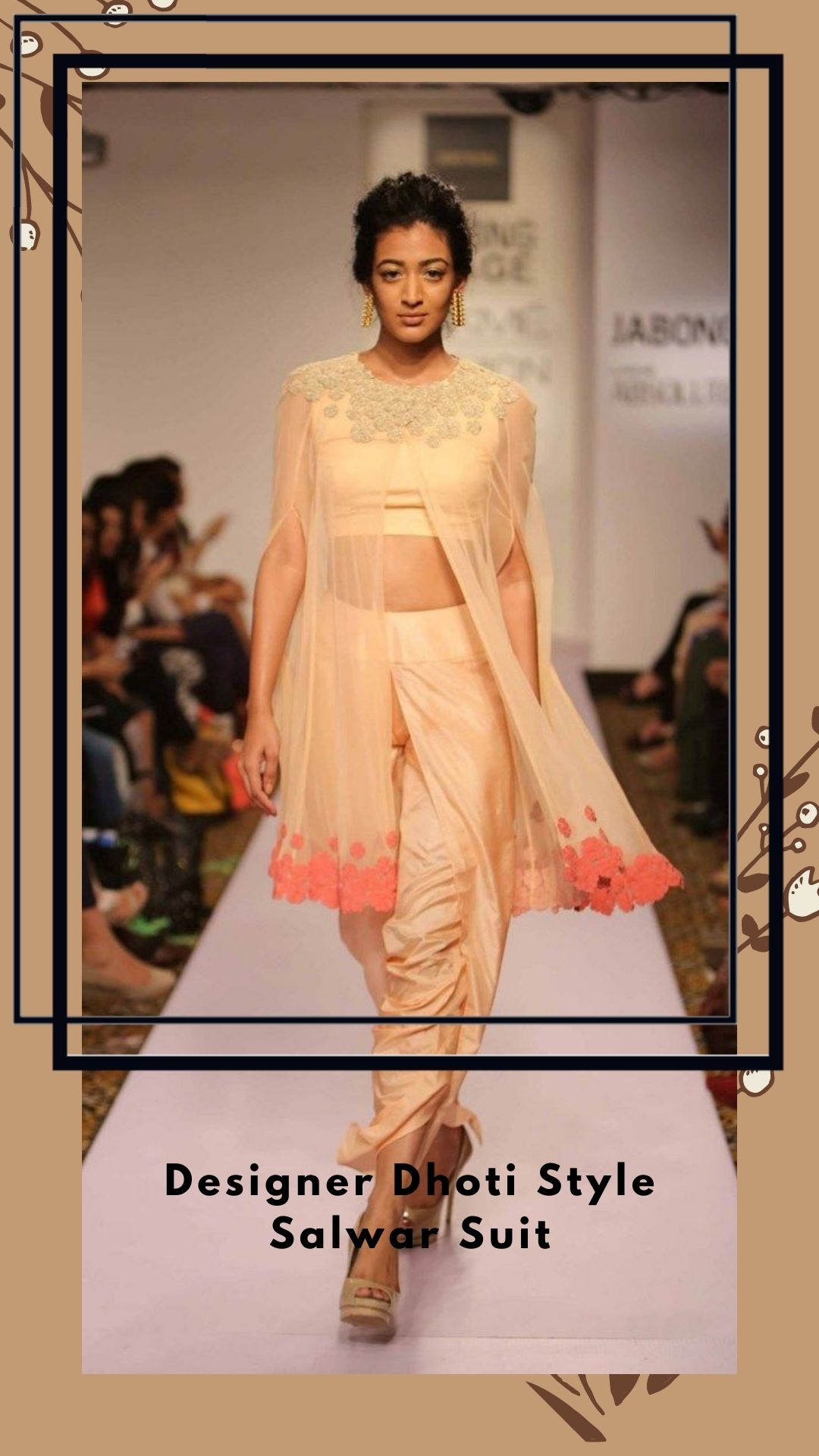 designer dhoti styling with cape tops