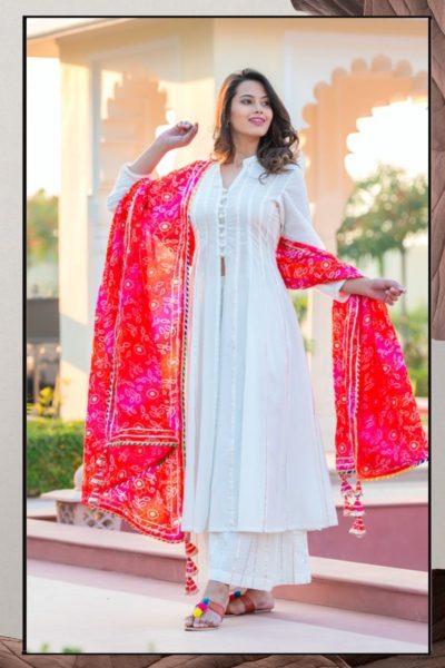 Red salwar suit for wedding