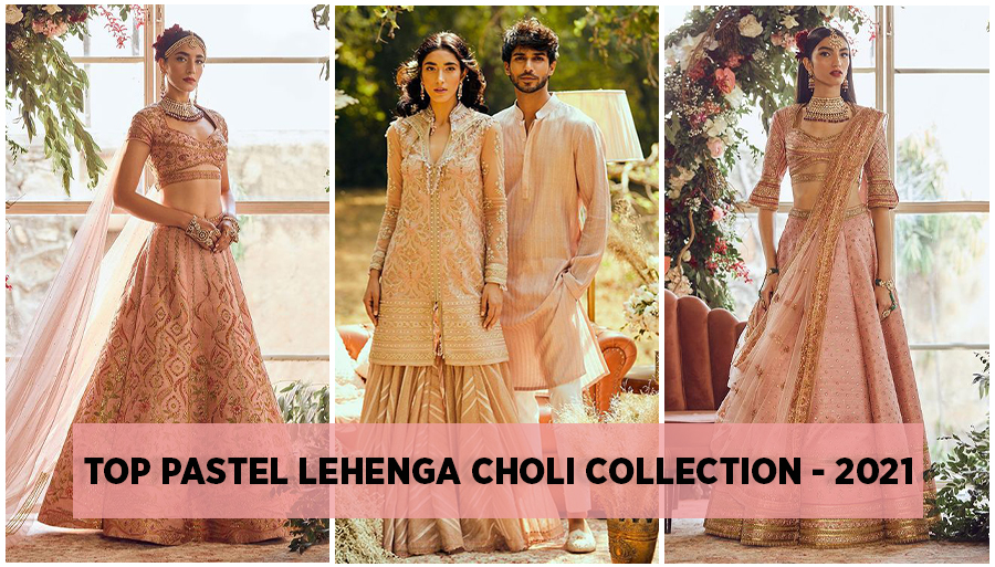 latest pastel lehenga choli design