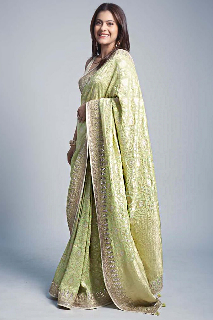 Kajol in Green Anita Dongre Saree Anita Dongre green saree