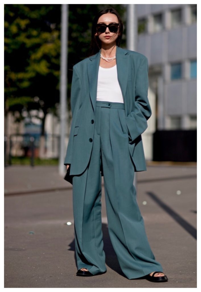 women's loose pants suit