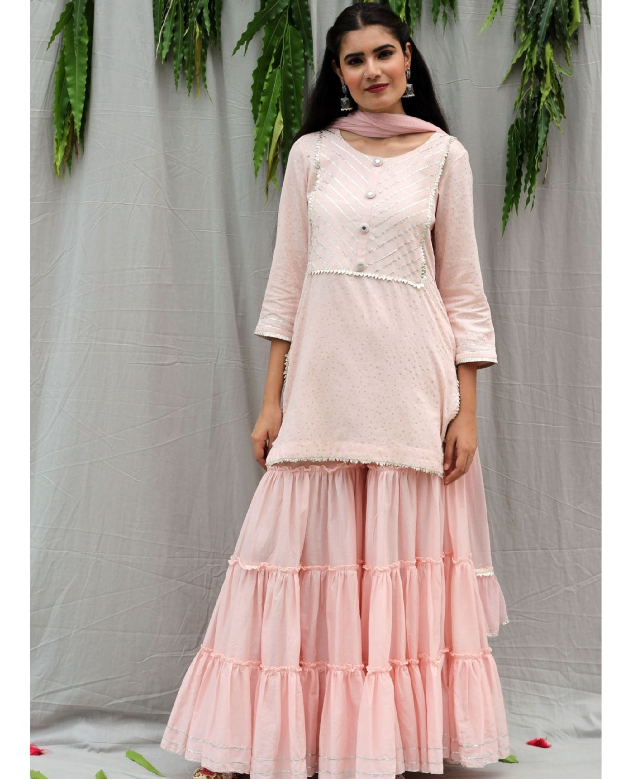 types of sharara suit straight cut