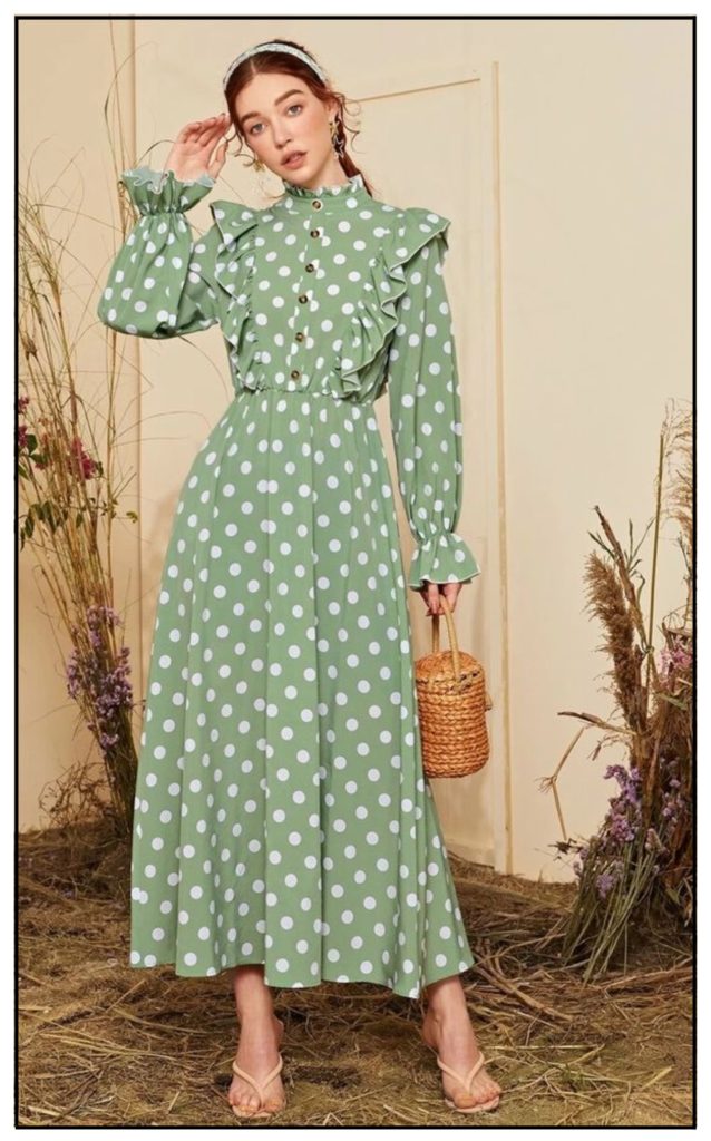Polka dot dresses for ladies
