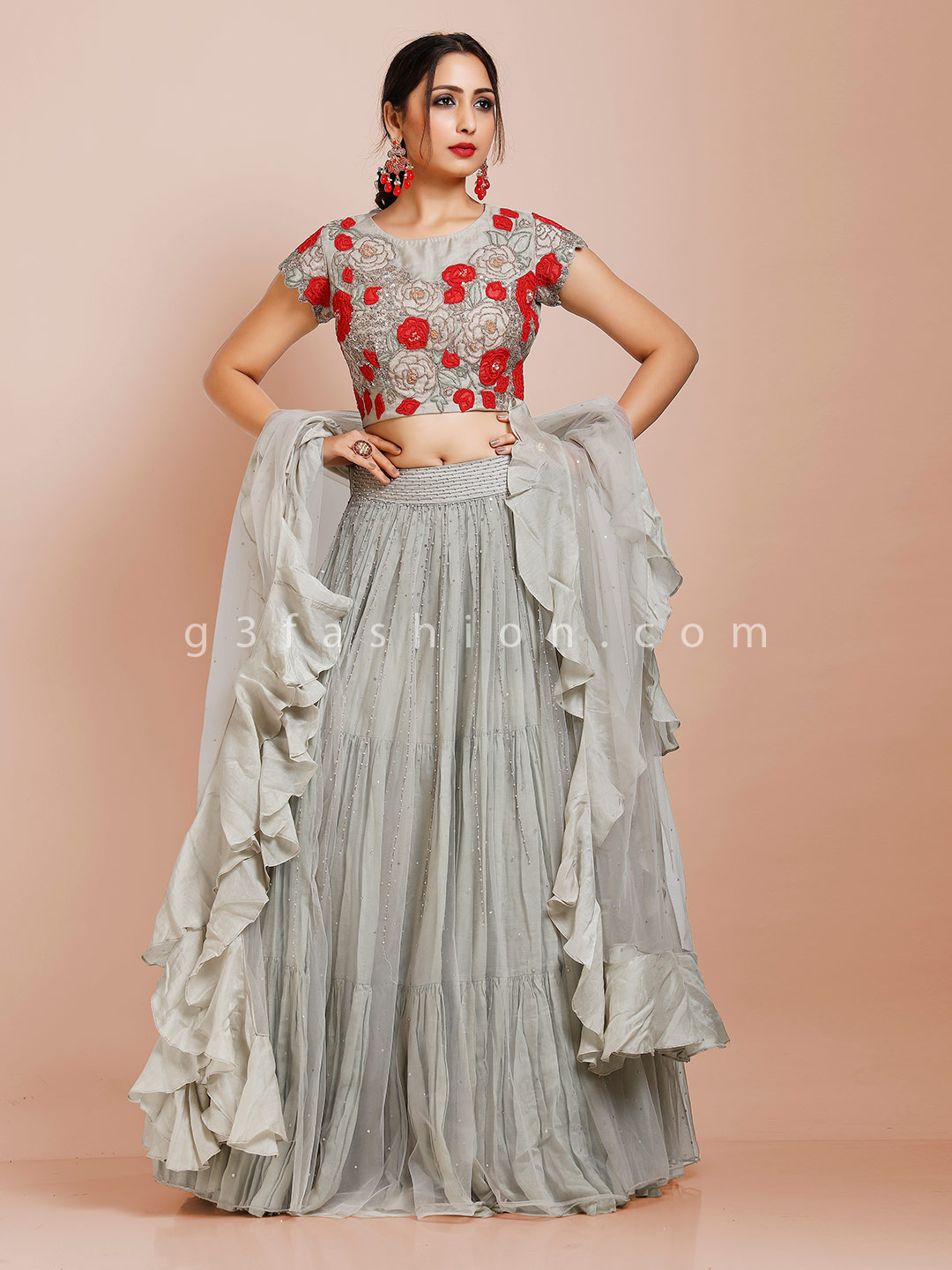 ruffle lehenga 