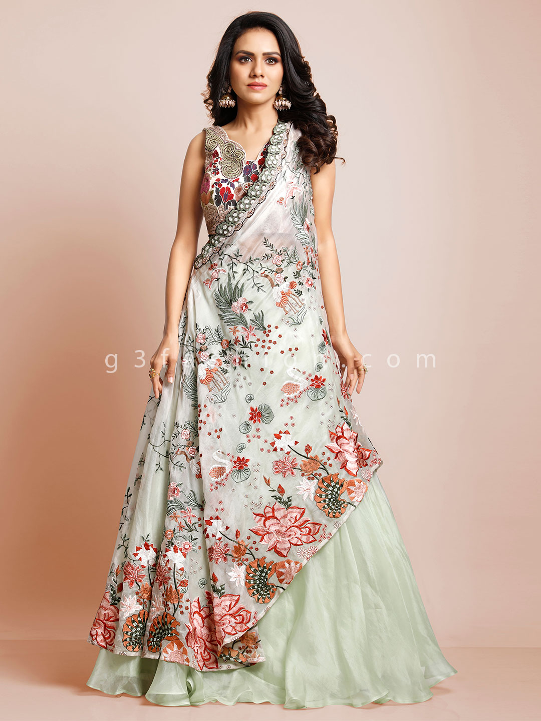 indo western lehenga choli for wedding guest