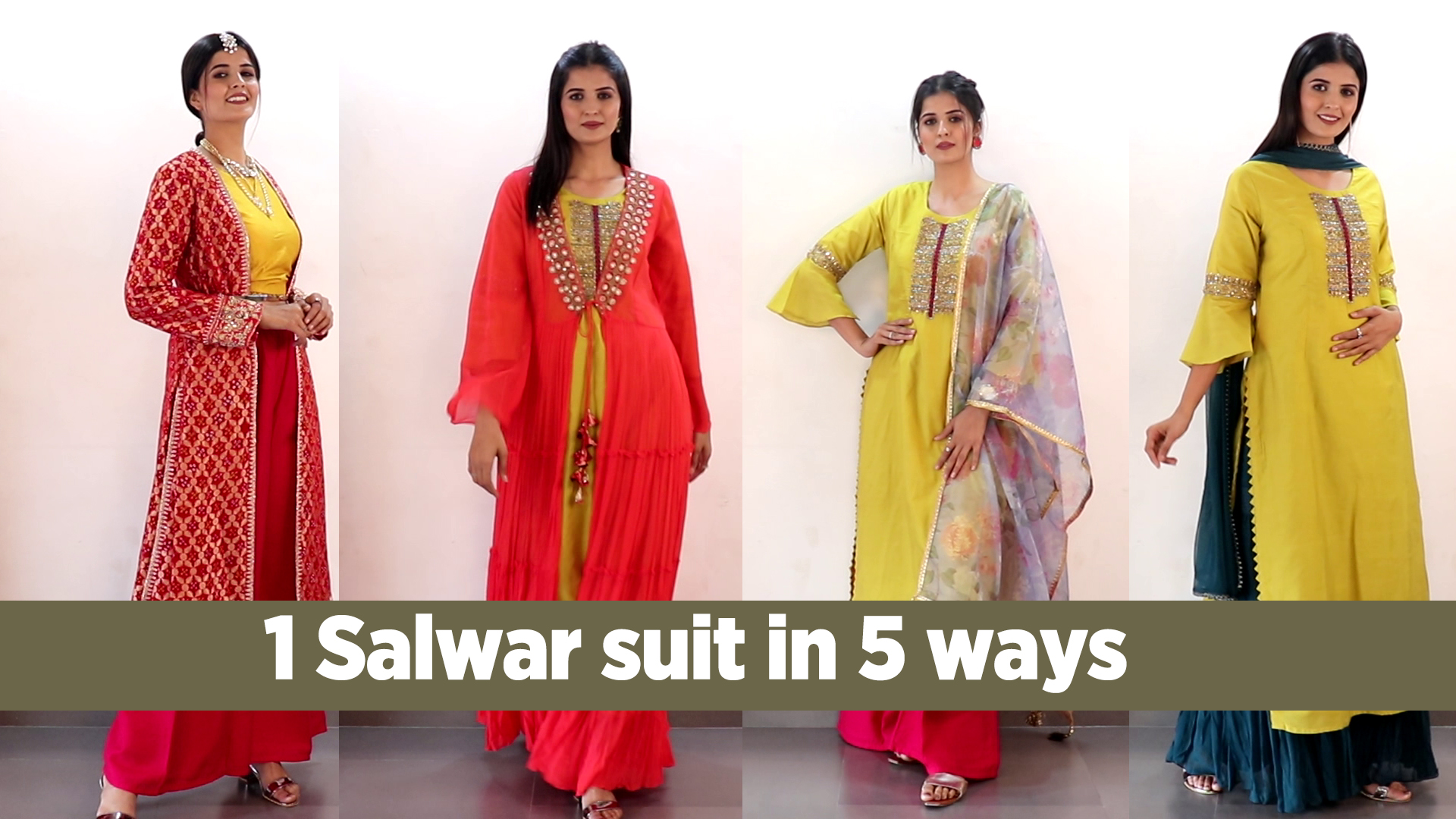 one salwar suit multiple ways