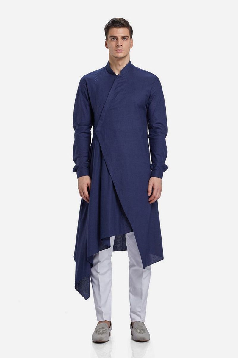 asymmetric kurta for men