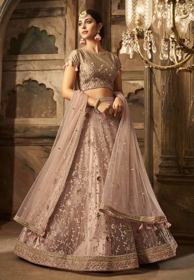 dusty pink lehenga choli