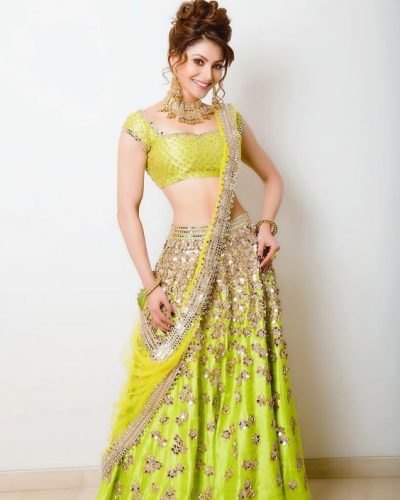 falling flower lehenga
