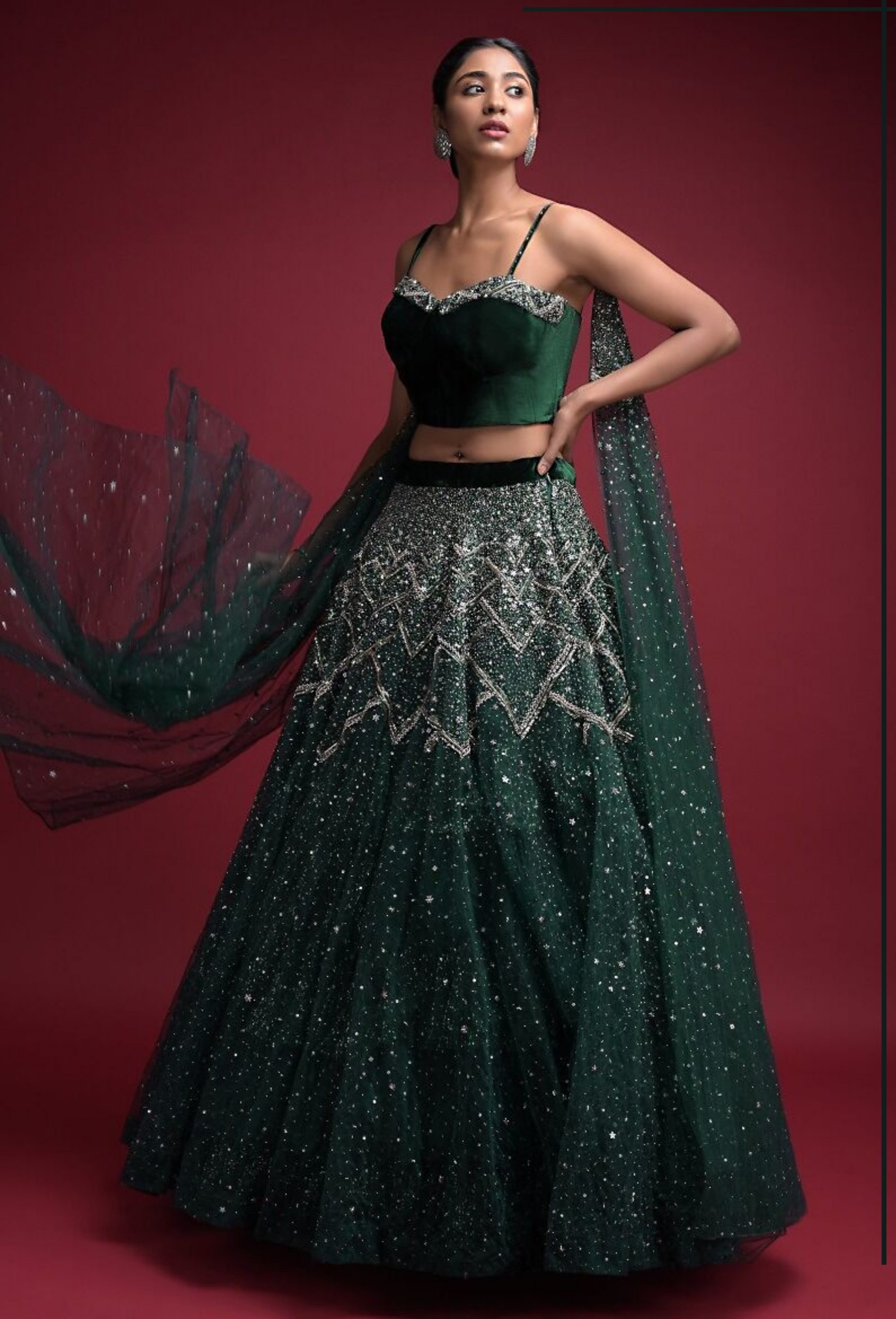 bridesmaid with lehenga