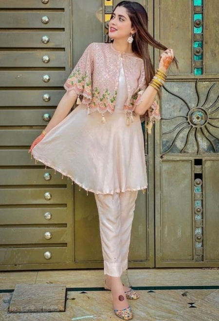 Designer party wear pant style salwar kameez
