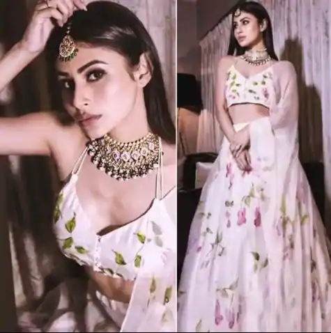 Mouni Roy in floral lehenga choli