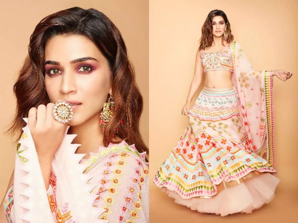 Kriti Sanon printed designer lehenga choli
