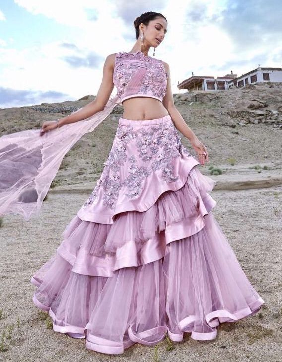 designer purple lehenga choli