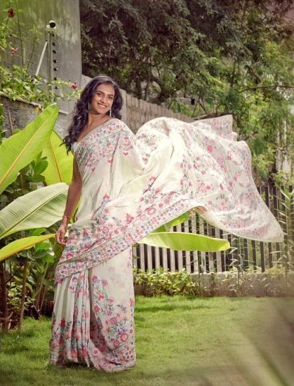 PV Sindhu in a manish malhotra saree