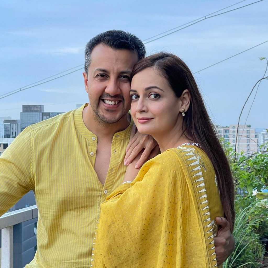 Dia mirza in yellow salwar suit
