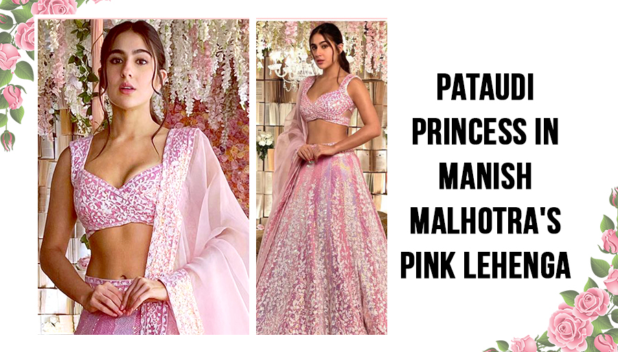 saras pink lehenga
