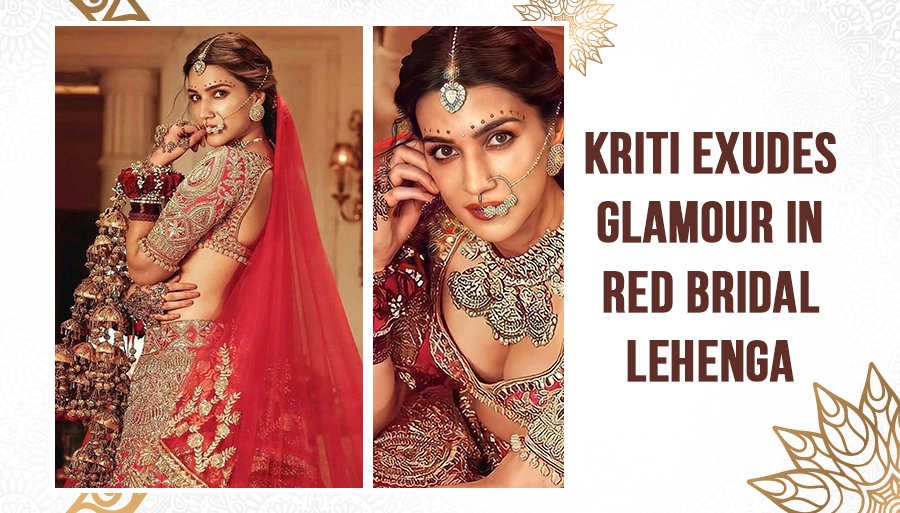 kriti bridal red lehenga choli