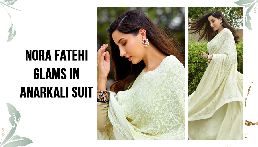 Nora fatehi in anarkali suit