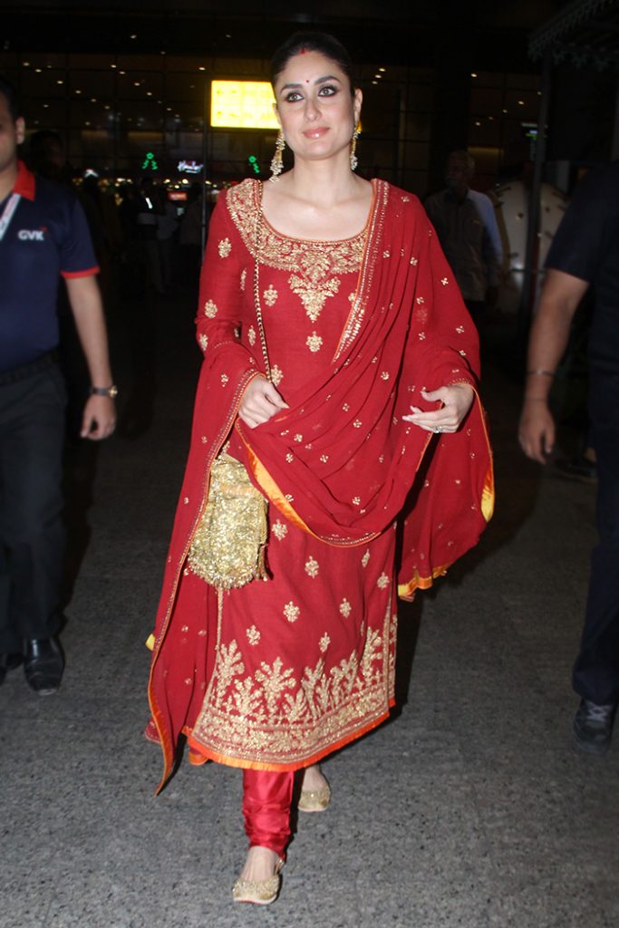 Kareena-Kapoor-Khan-in-a-red-kurta