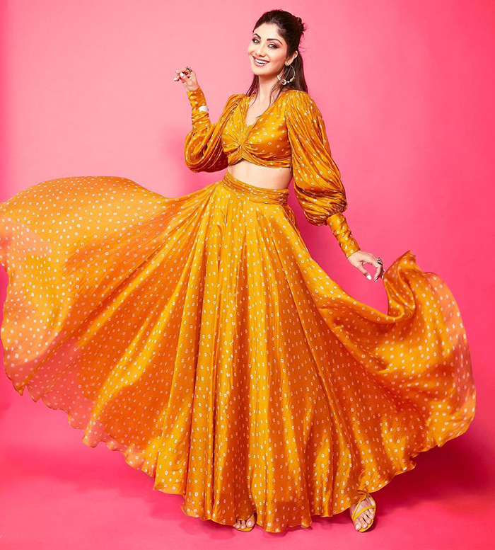 yellow Crop Top Lehenga designs