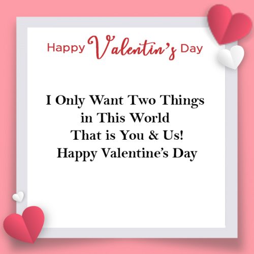 Valentine's Sms to wife