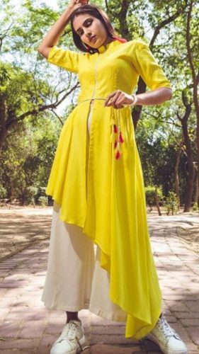 asymmetrical kurti design