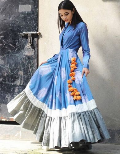 flared kurti designs