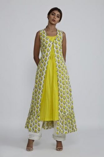 kurti with jacket style