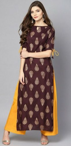 long straight kurti design