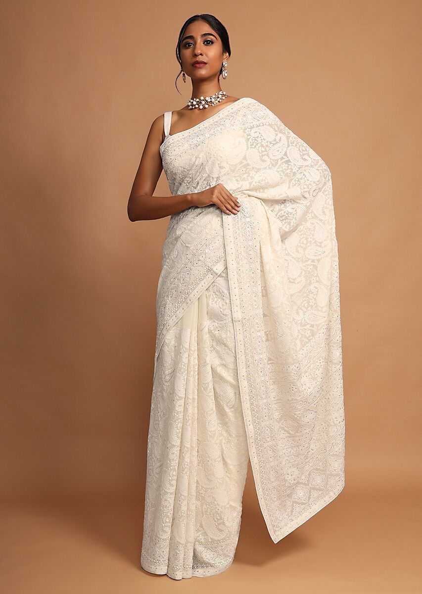 lucknowi saree