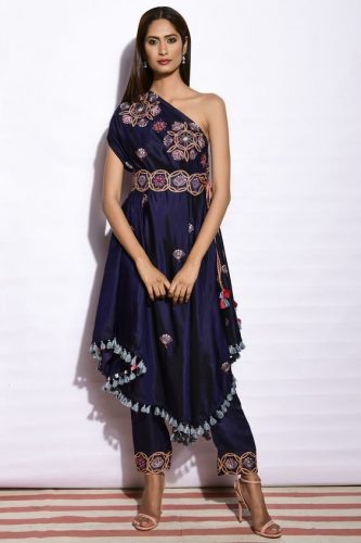 one shoulder kurti designs