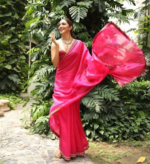 pink saree