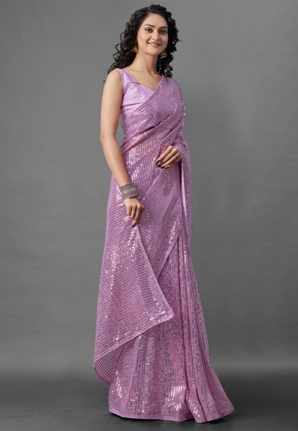 sequins saree