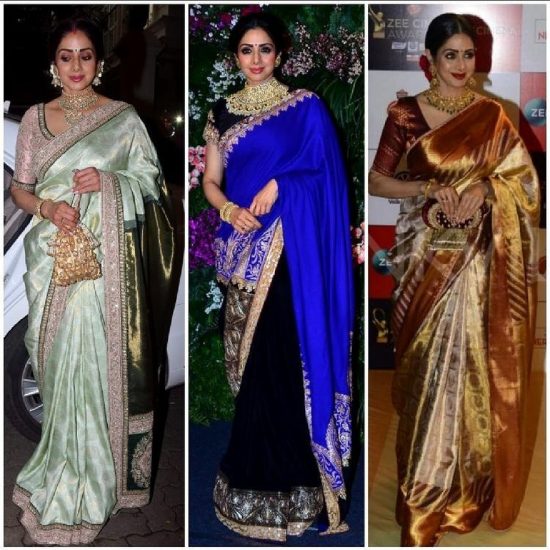 sridevi in sarees